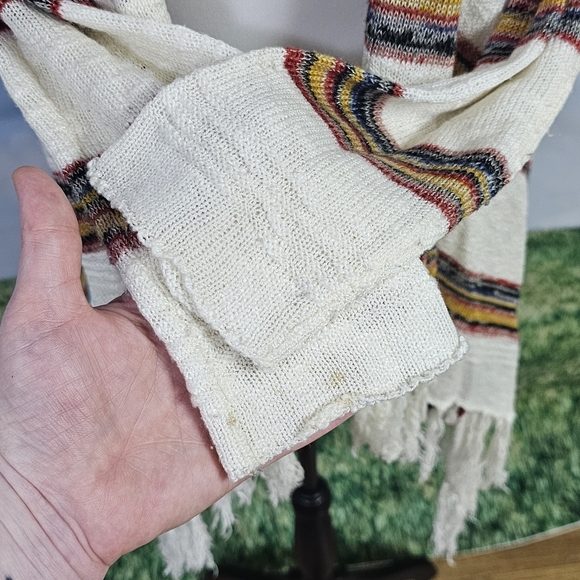 ESCIO | WATERFALL FRONT, FRINGE BOTTOM STRIPED LIGHTWEIGHT CARDIGAN - Picture 13 of 16